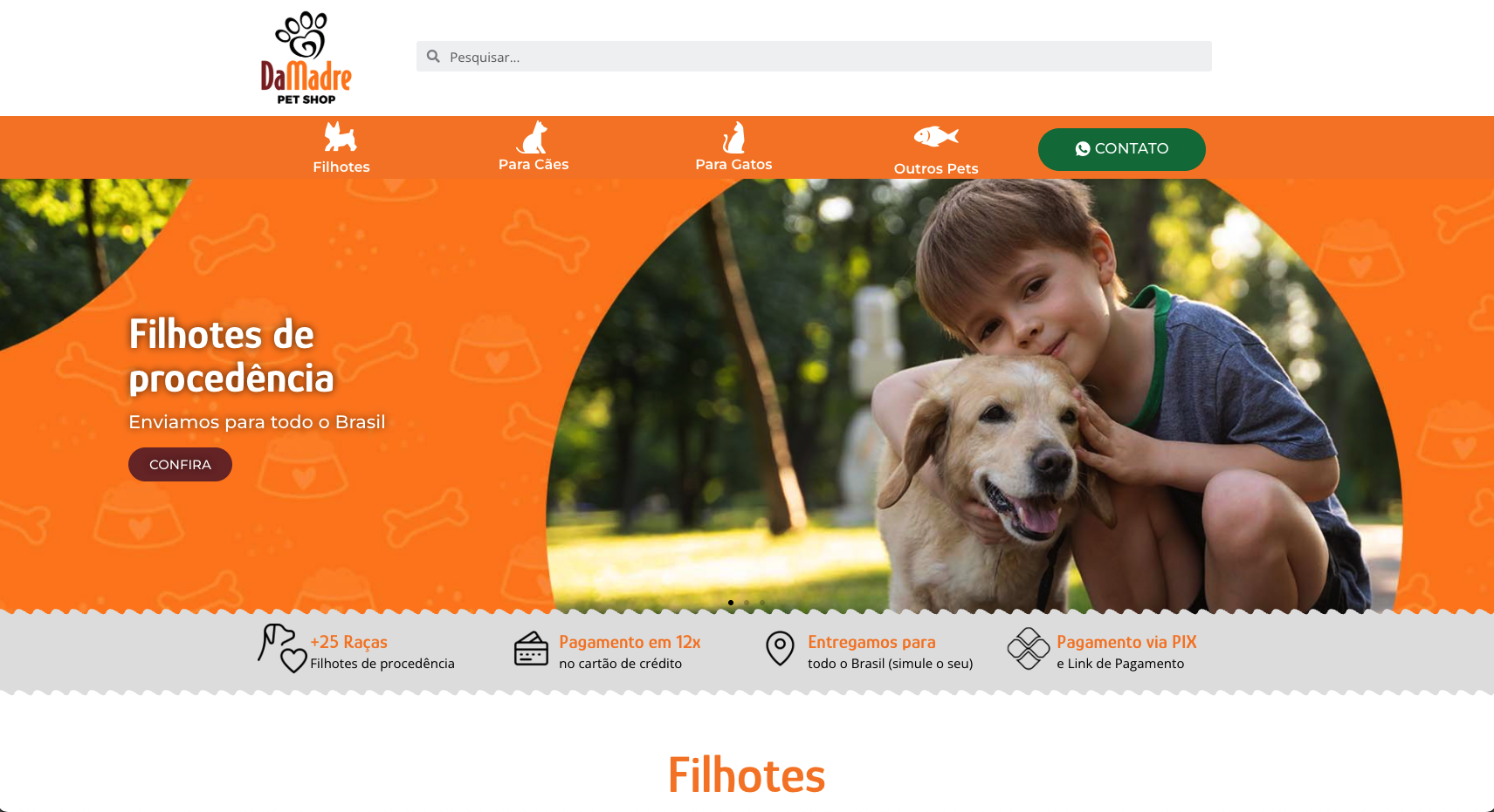 Site Petshop Da Madre